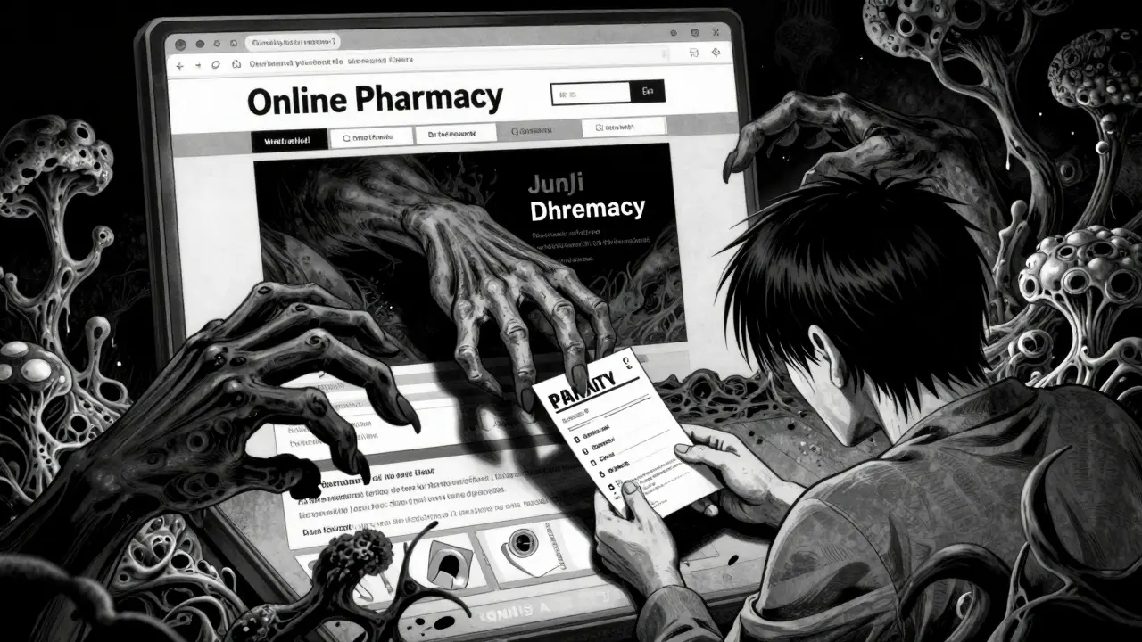 Mains fantomatiques volent une ordonnance dans le style Junji Ito